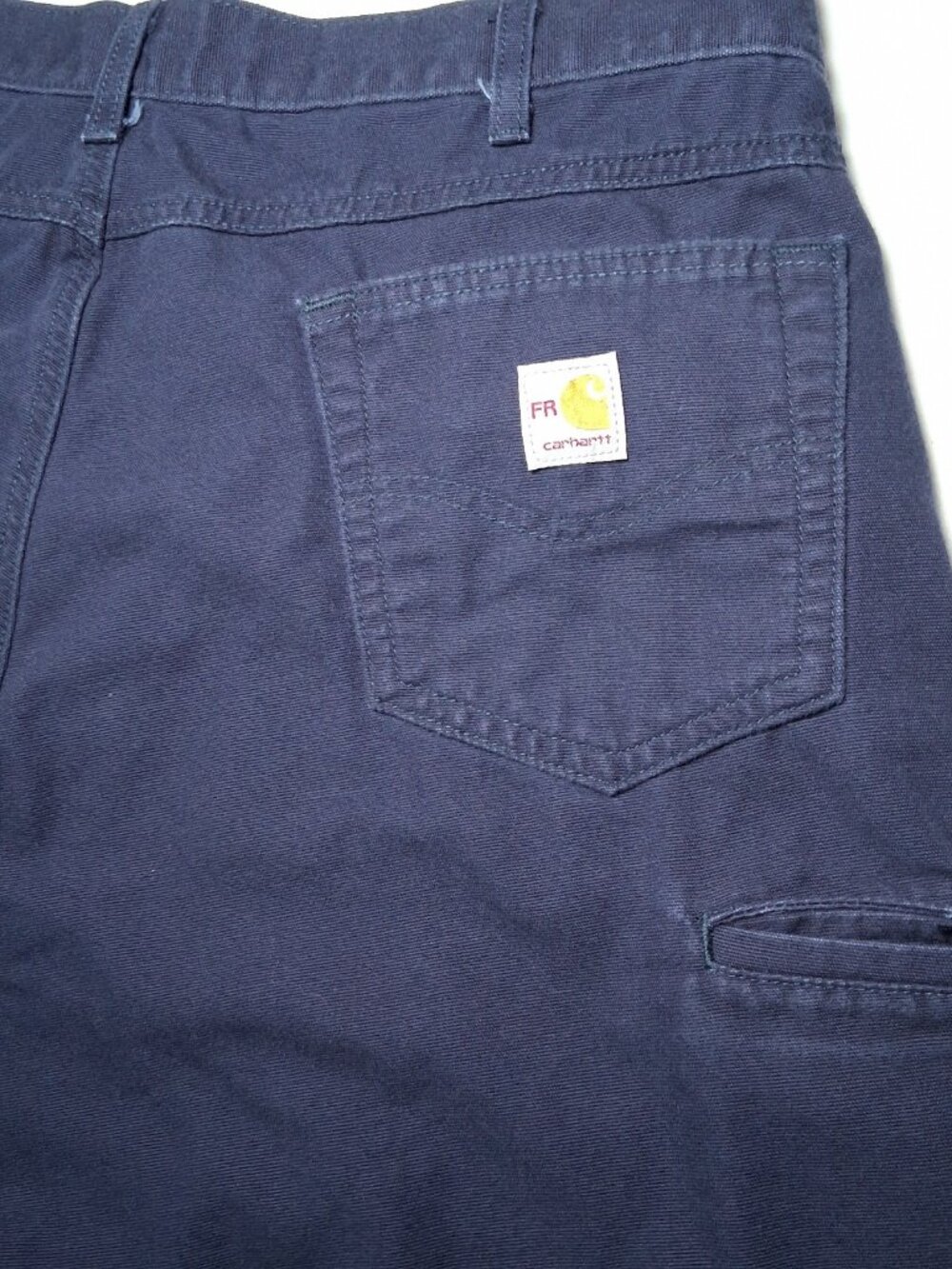 Carhartt FR Pants 36x32 Loose Fit Actual Size Blue Mid Weight Canvas CAT 2 2112 - Picture 9 of 16